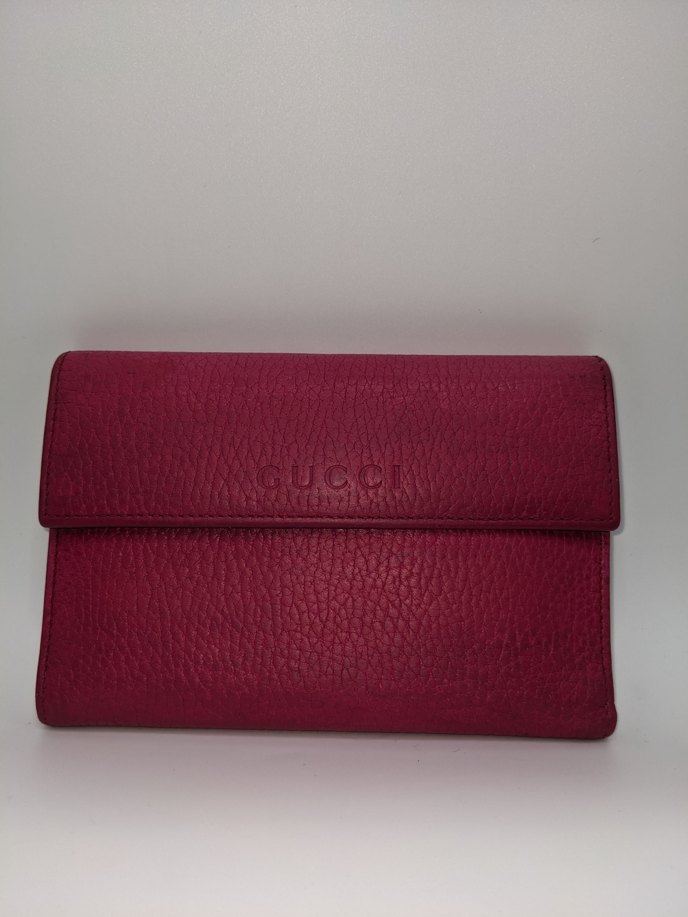 Gucci Pink Pebbled Leather Continental Wallet - Picture 2 of 6